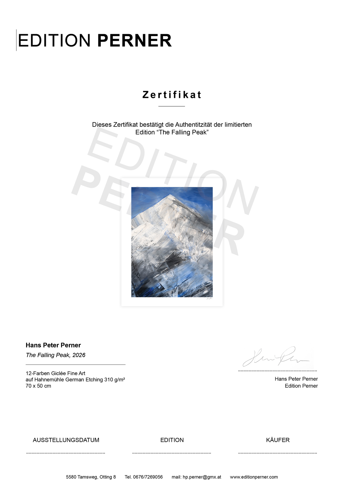 The Falling Peak | 70 x 50cm